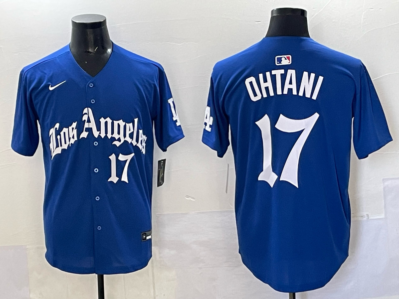Men Los Angeles Dodgers #17 Ohtani Blue 2025 Nike MLB Jersey style 005->los angeles dodgers->MLB Jersey